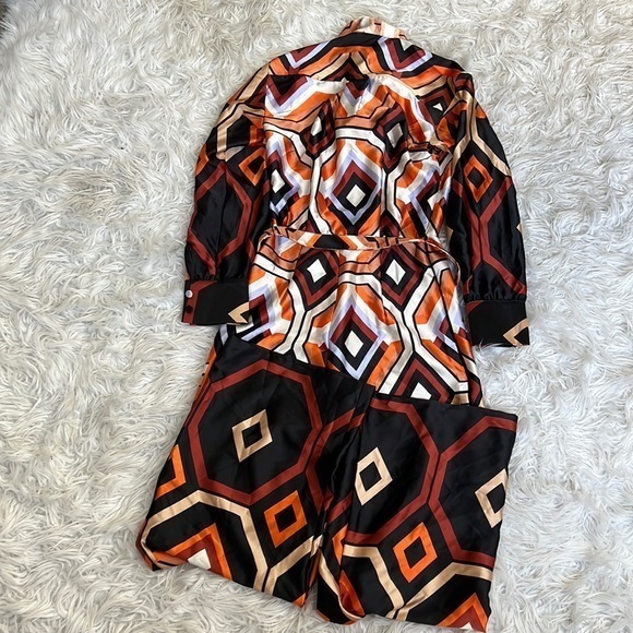 NEW!! ZARA PRINTED BELTED JUMPSUIT - Picture 7 of 12